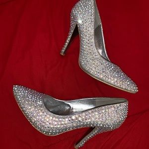 Silver Cinderella Heels